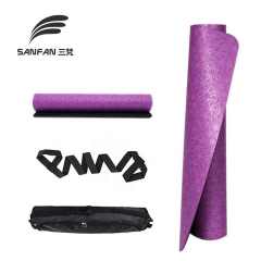 SANFAN Luxury mat Custom Printed Non Toxic Exercise Mat Logo Eco Friendly Natural 5MM Thickness Rubber mat Pu Yoga Mats Wholesalers with yoga mat bag yoga mat strap