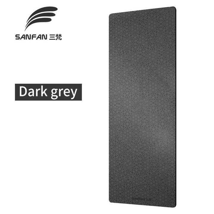 SANFAN Luxury mat Custom Printed Non Toxic Exercise Mat Logo Eco Friendly Natural 5MM Thickness Rubber mat Pu Yoga Mats Wholesalers with yoga mat bag yoga mat strap