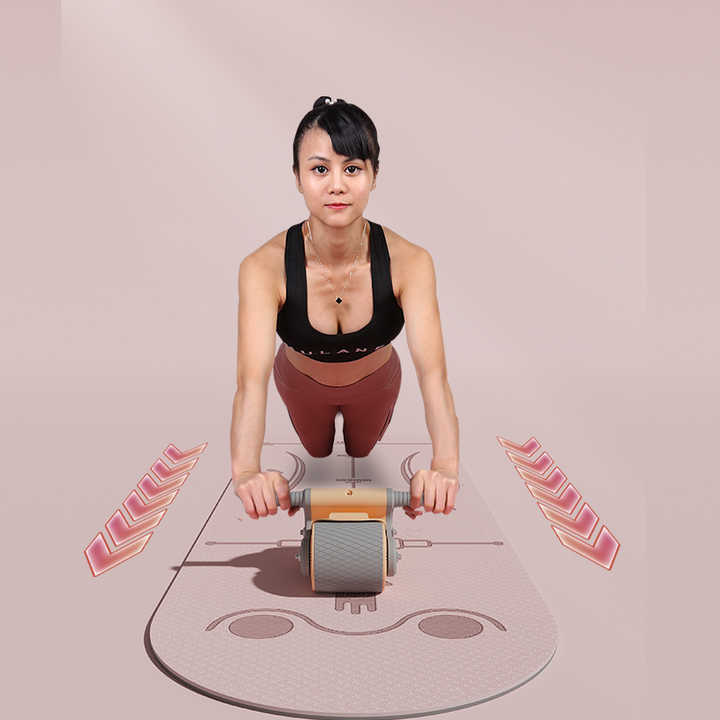 Wholesale Custom Printed 80cm Wide Extra Thick 6MM 8MM 10MM 12MM Think Non Slip Yoga Matt Curved Double Color TPE Fitness Mat