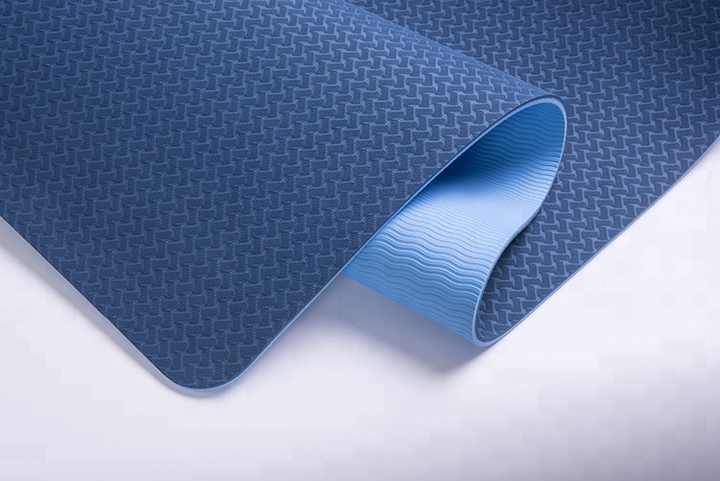 1/4 Thick TPE Yoga Mat Double-Sided,72"x24" Eco-friendly Non-Slip Exercise & Fitness Mat for Men&Women with Carrying Strap