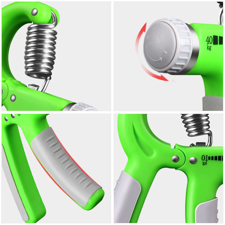 Heavy 5-60 kg Steel R Shape Hand Gripper Metal 5-60kg Adjustable Strength Countable Hand Grip Set
