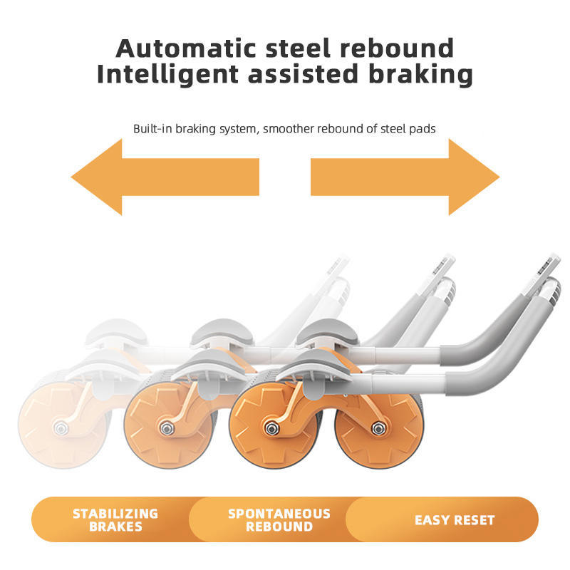 Automatic Rebound Retractable Abdominal Exercise Timing Abdominal Wheel Exercise Roller Wheel for Most Sell Products