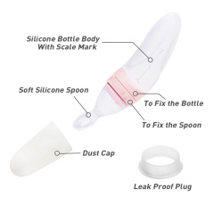 Baby silicone feeding bottle