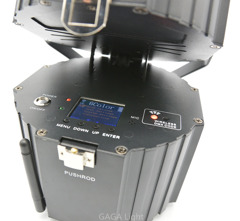 6x15W Battery Power and Wireless LED Flat Par Can