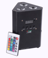 Battery 3x12W 4 in 1Powered WIRELESS DMX Par Can DJ Uplighting Up Light