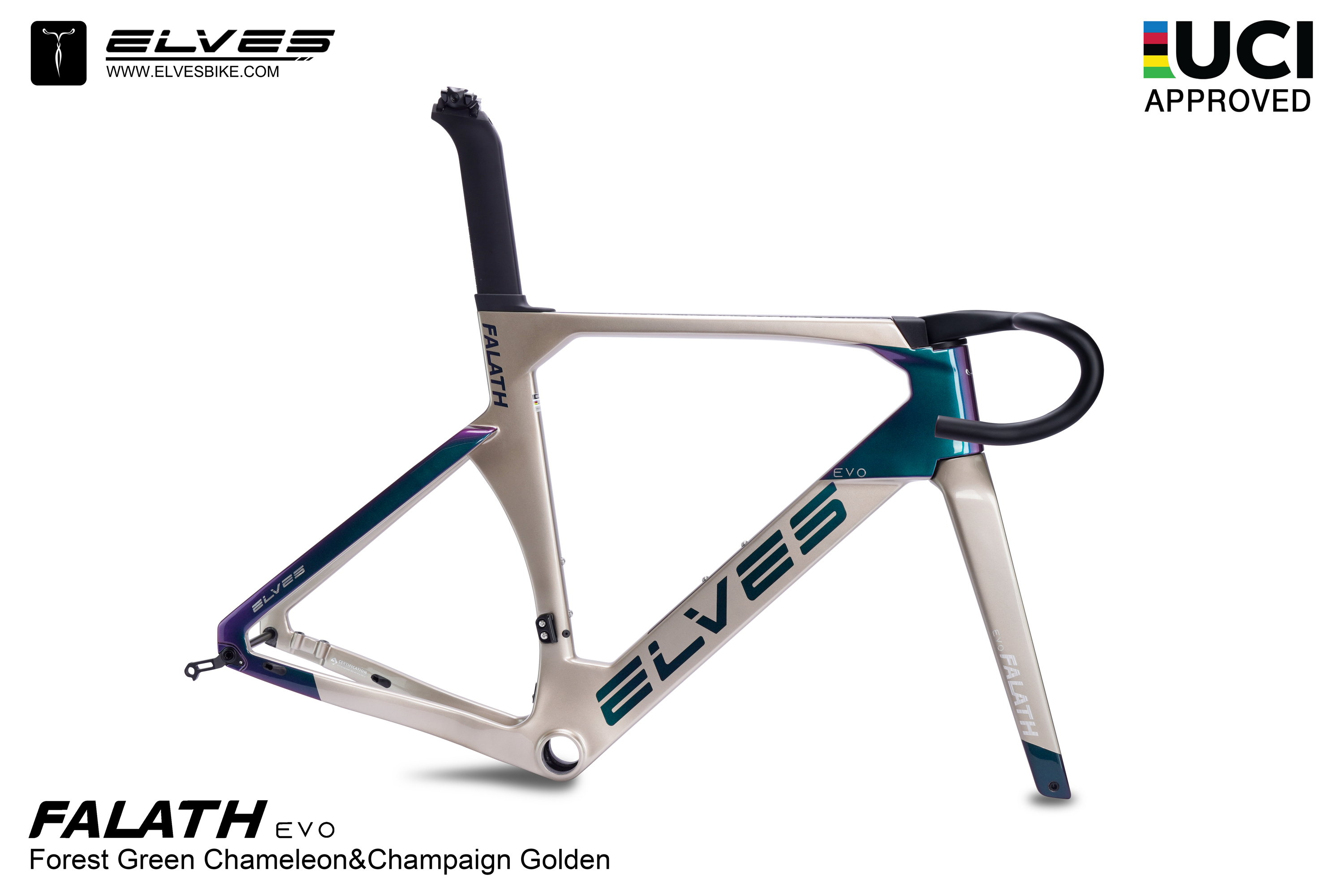 UCI Approved! ELVES Falath EVO Carbon Road Disc Framesets UCI Approved