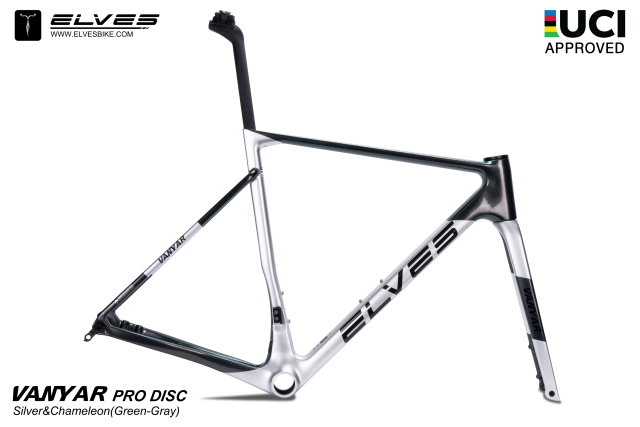 UCI Approved, ELVES Vanyar Pro Disc Road Framesets, Superlight  Full Carbon Disc Road Frame