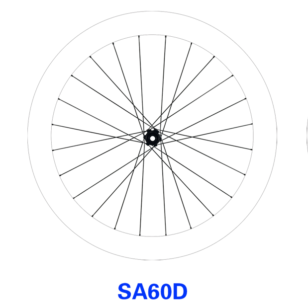 ELVES OROME SA Series Custom Painted Carbon Road Disc Wheelset