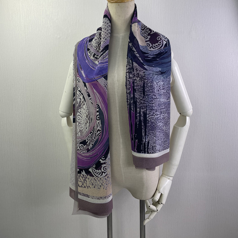 printing chiffon scarf 22032302