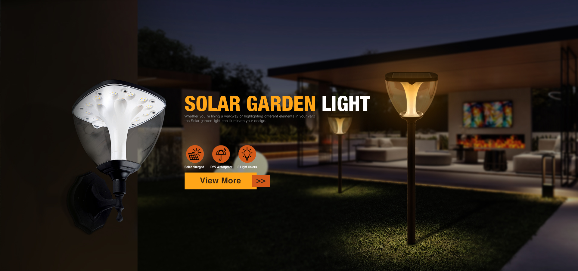 These solar lights are small and simple enough that they can disappear into the landscape
