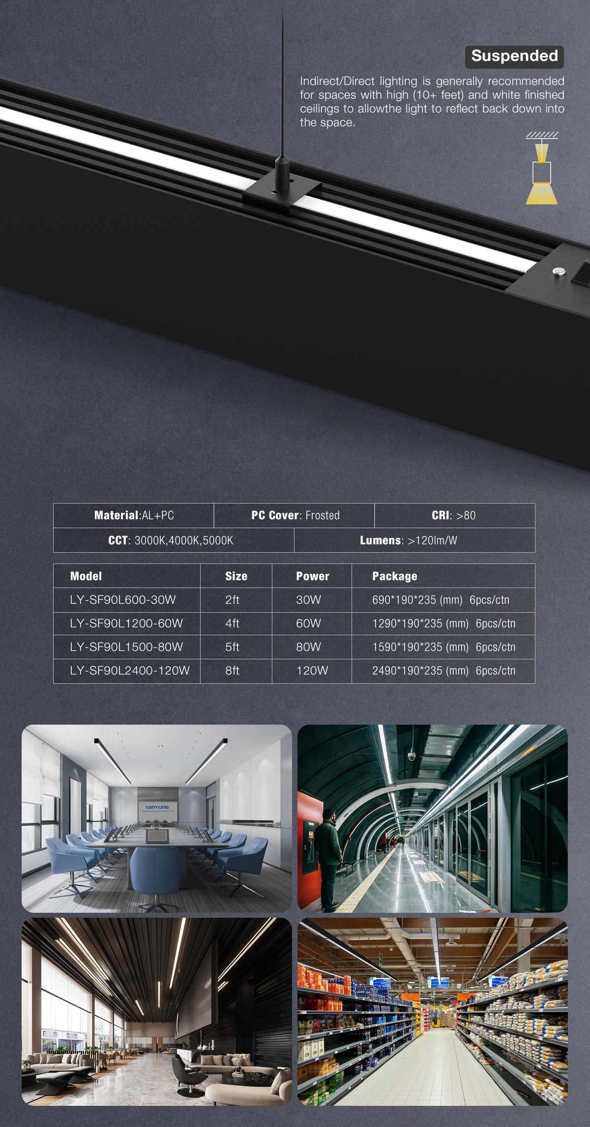 Direct & Indirect LED Linear Light,New Products