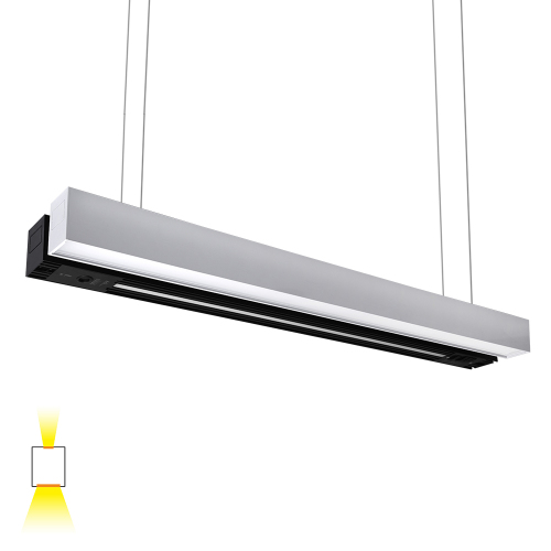 Luz linear LED direta e indireta