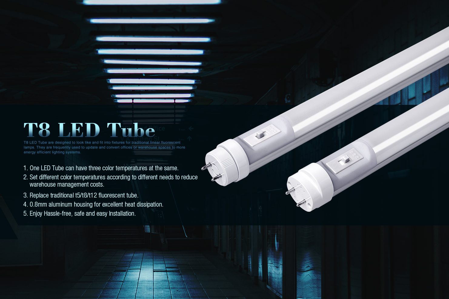 The product which can reduce your inventory pressure: Lonyung's 3CCT Adjustable T8 Led Tube have been show up