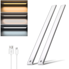 Magnetic Cabinet Light - 3CCT Motion Sensor Battery Powered Dimmable Rechargeable LED Light