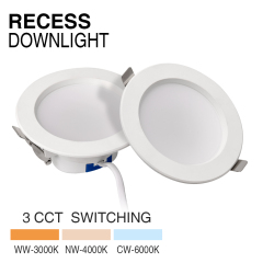 Led Down Light - 3CCT DIP swithable dimmable for residential or commercial applications