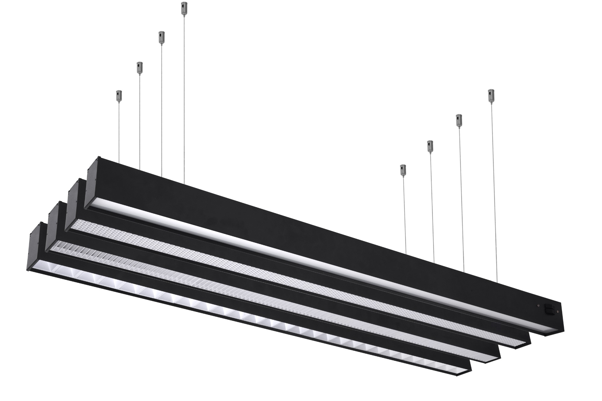 Luz linear LED direta e indireta
