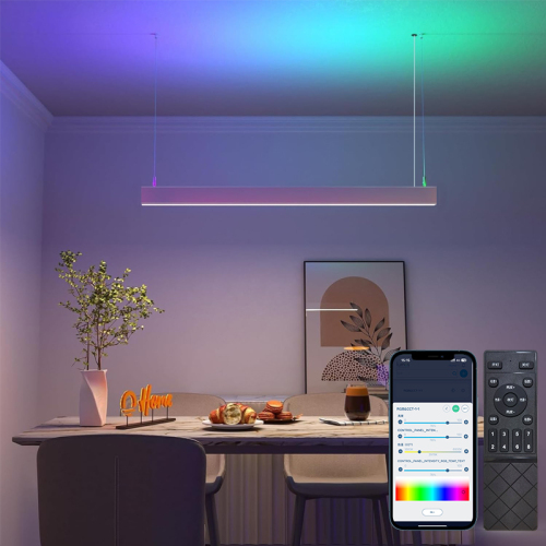 Luz linear LED direta e indireta