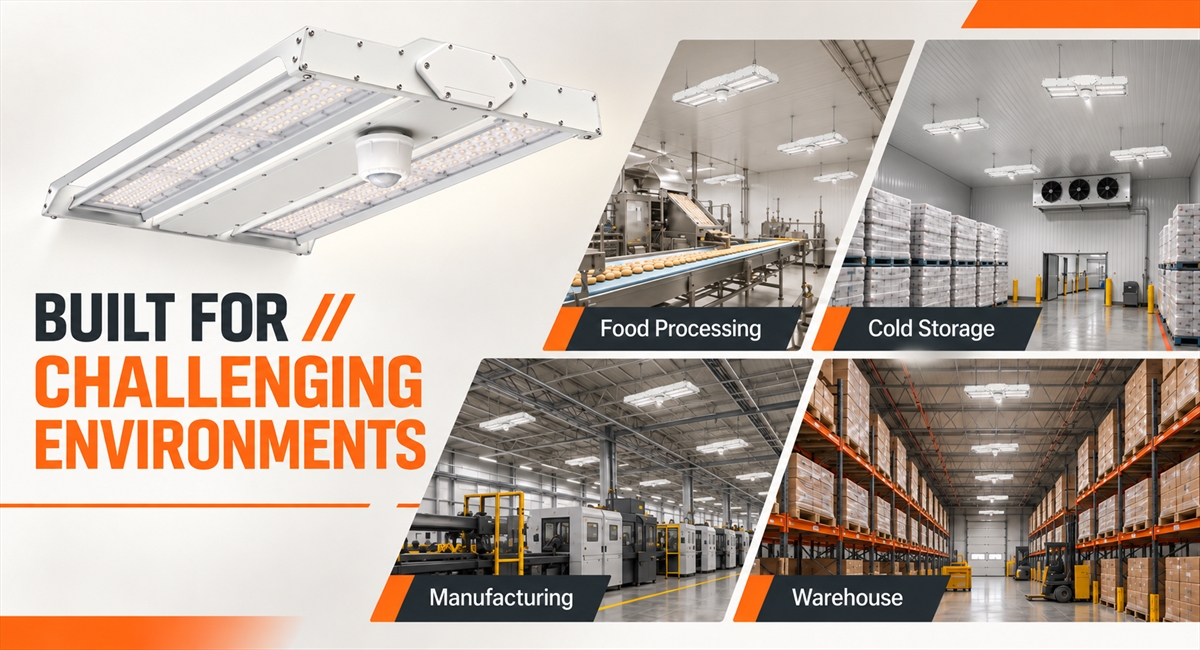 IP65 high-temperature LED high bay light built for challenging environments