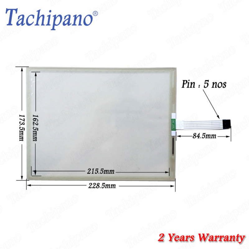 Touch panel panel glass for T105E-5RBA01N-0A18R0-070FB-C