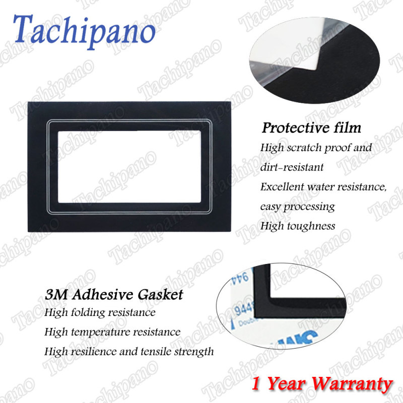 Touch screen panel glass for Panasonic Display GT01 AIGT0032H AIGT0032H1 with Protective film overlay