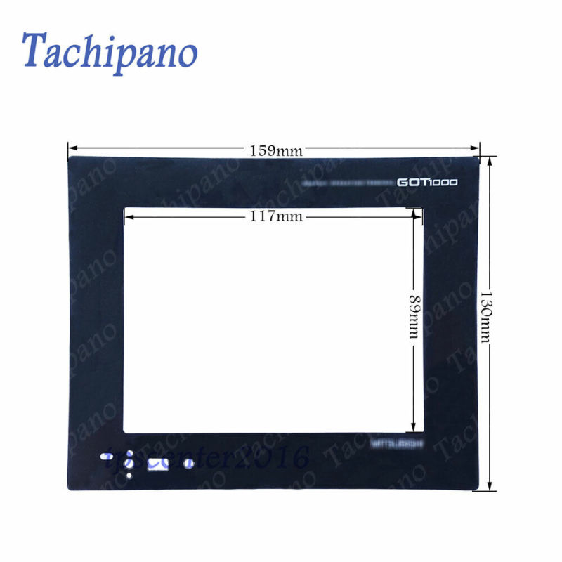 Touch screen panel glass for HMI Mitsubishi GT1555-VTBD GT1555VTBD with Protective film overlay