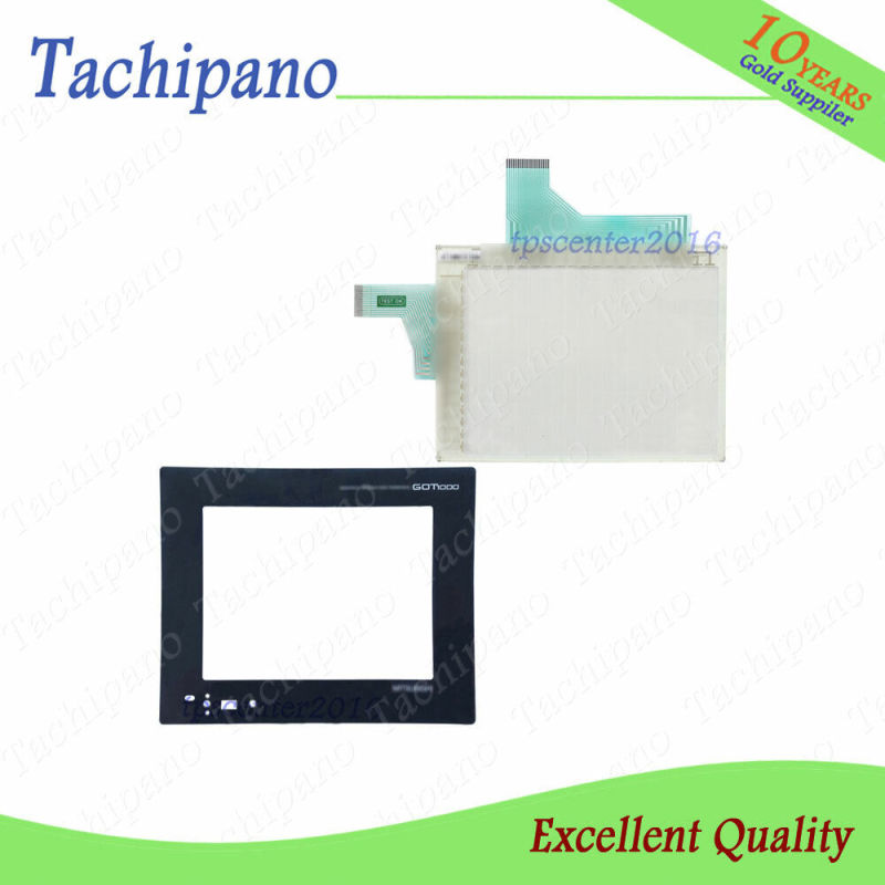 Touch screen panel glass for HMI Mitsubishi GT1555-VTBD GT1555VTBD with Protective film overlay
