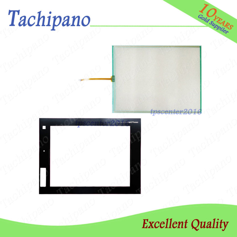 Touch screen panel glass for Mitsubishi GT1695-XTBA GT1695-XTBD with Protective film overlay