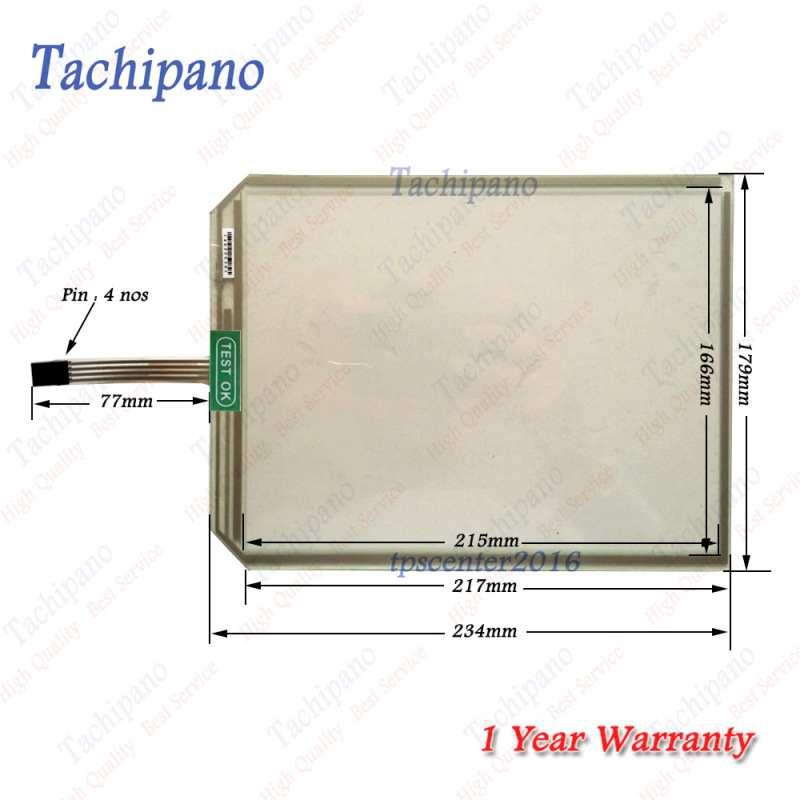 Touch screen panel glass for Microtouch/3M RES-10.4-PL4 RES10.4PL4T 10.4inch