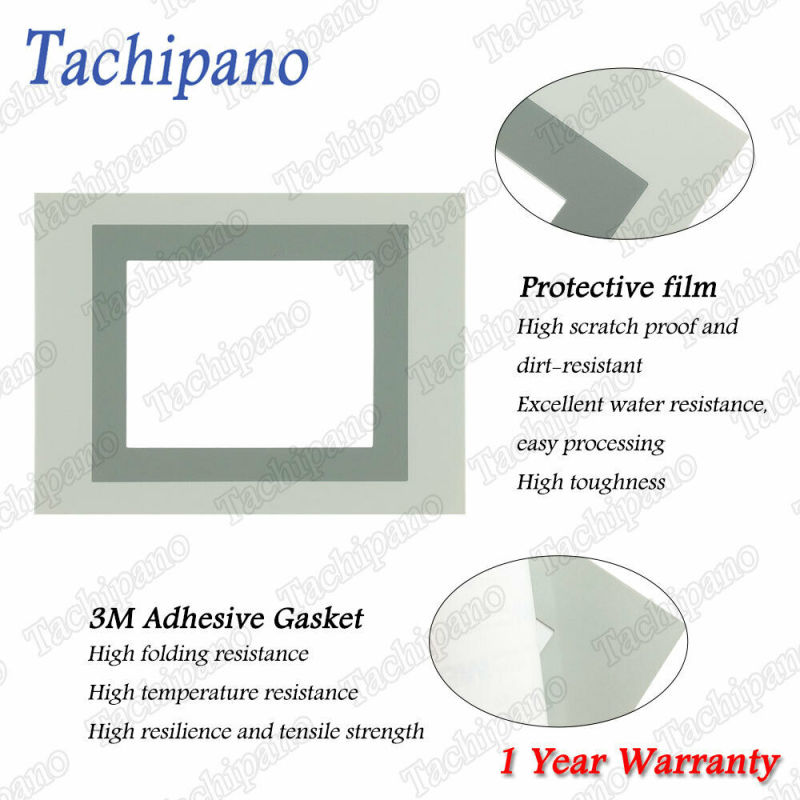 Touch screen panel glass for  ESA VT505W VT505W000000 with Protective film overlay