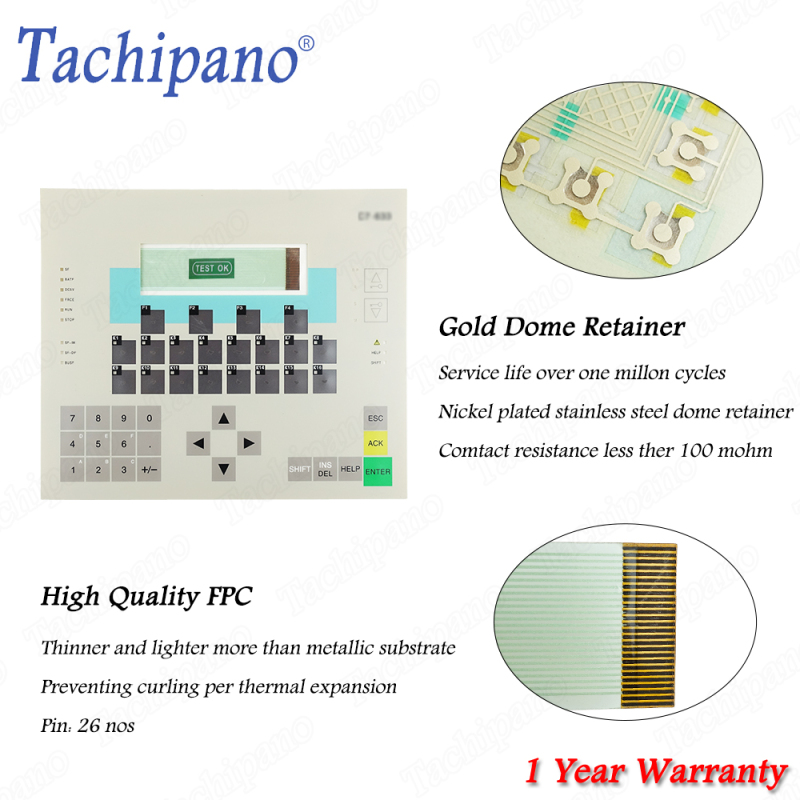 Front Plastic cover for 6ES7633-1DF00-0AE3 6ES7 633-1DF00-0AE3 Siemens SIMATIC C7-633 with Membrane keypad