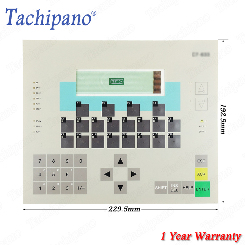 Front Plastic cover for 6ES7633-1DF00-0AE3 6ES7 633-1DF00-0AE3 Siemens SIMATIC C7-633 with Membrane keypad