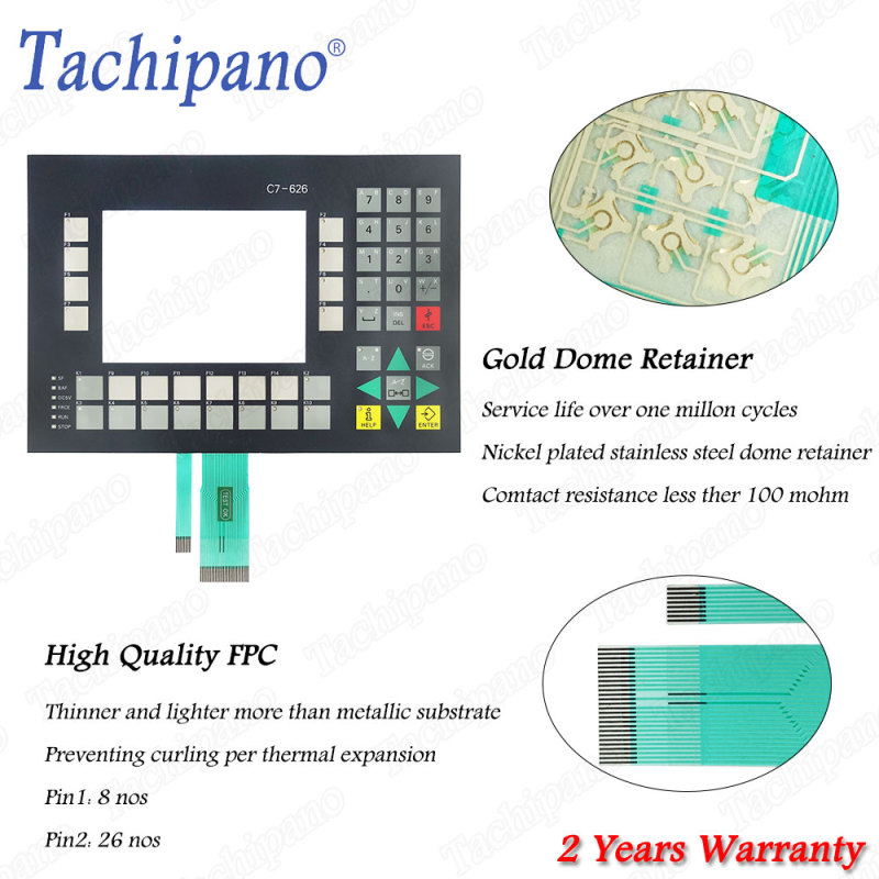 Front Plastic cover for 6ES7626-1AG00-0AE3 6ES7 626-1AG00-0AE3 Siemens SIMATIC C7-626 with Membrane keypad