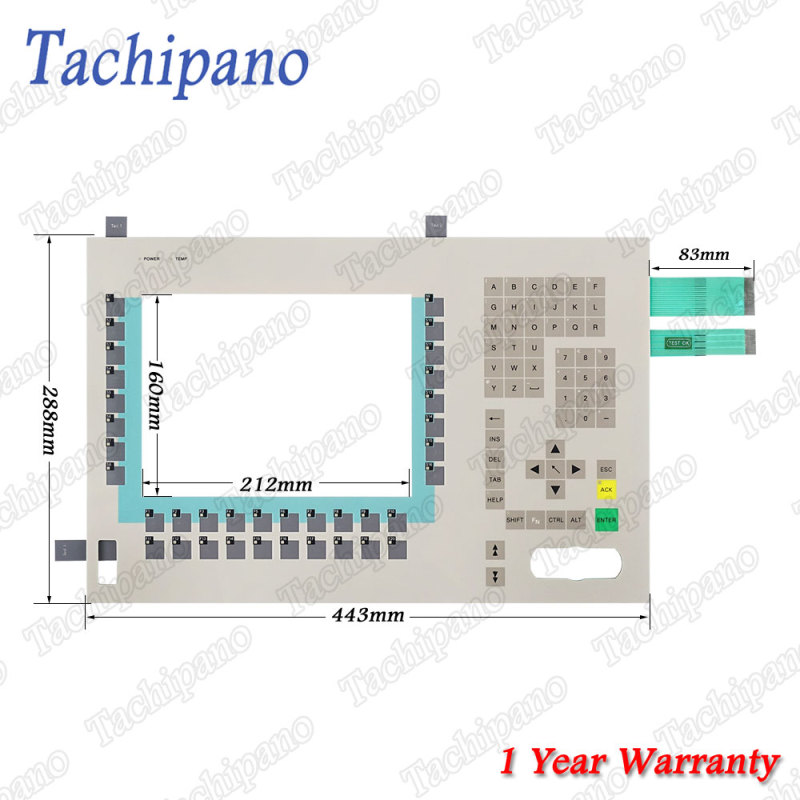 Membrane keypad switch for 6AV7611-0AA10-0CE0 6AV7611-0AA23-0AG0 Siemens SIMATIC PANEL PC 670-10