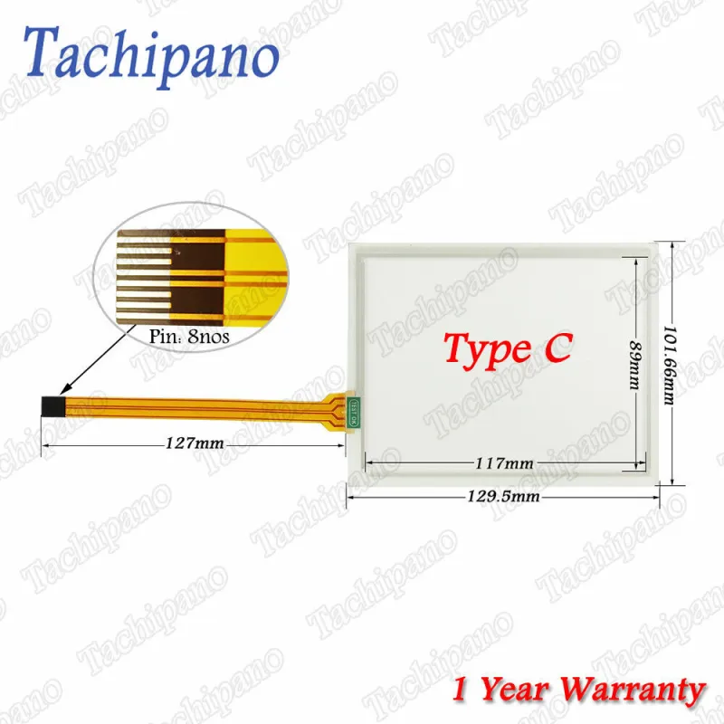 Touch Screen Panel Glass Digitizer for AMT10675 PN-135551 AMT 10675 PanelView Plus 600+Front and Back Case Housing Shell+Gasket