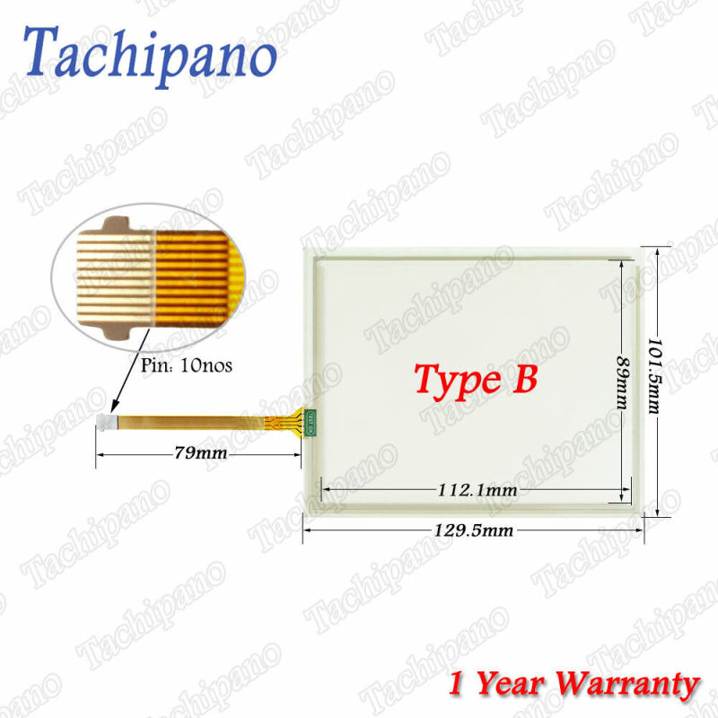 Touch screen panel glass for PN-315032 10576-2-012 91-10675-00B A91-10675-00B PanelView Plus 600+Front and Back Case Housing Shell+Gasket