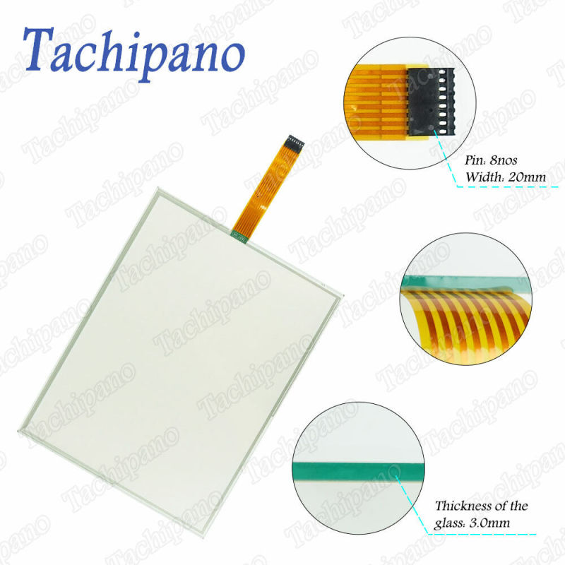 Touch screen panel glass for AB 2711P-T15C15A1 2711P-T15C15A2 PanelView Plus 1500 with Protective film overlay