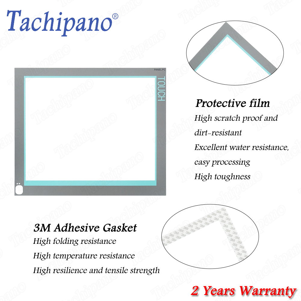 Touch screen panel glass for 6AV7824-0A..0-.A.0 PANEL PC 19" with Front overlay 6AV7 824-0A..0-.A.0