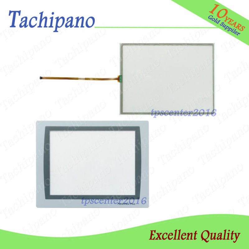 Touch scree panel glass for AB 2711P-T10C22D9P 2711P-T10C22D9P-B with Protective film overlay