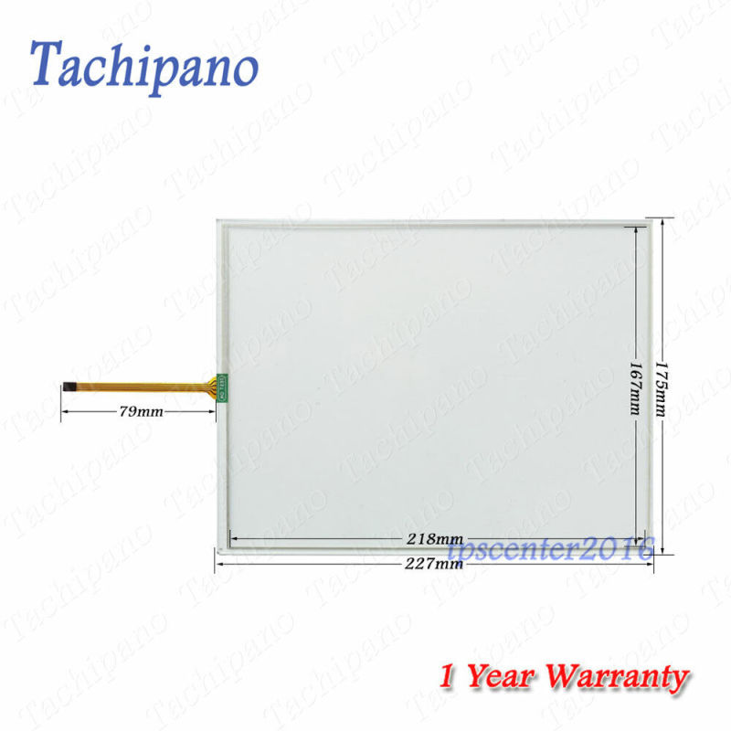 AB 2711P-T10C21D8S Touch screen panel glass for AB 2711P-T10C21D8S Digitized 4pin with Protective film overlay