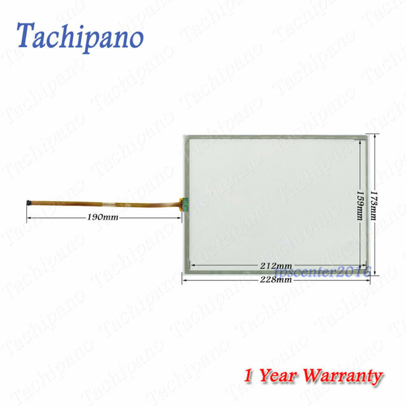 Touch scree panel glass for AB 2711P-T10C22D9P 2711P-T10C22D9P-B with Protective film overlay