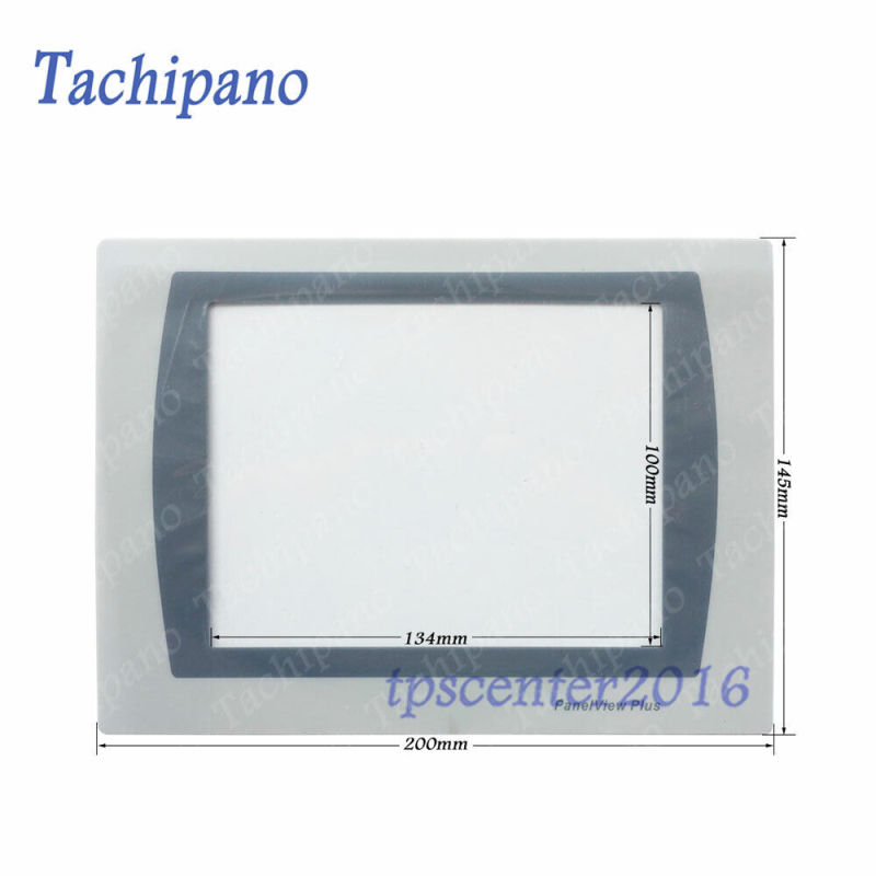 Touch scree panel glass for AB 2711P-T7C22A9P-B with Protective film overlay