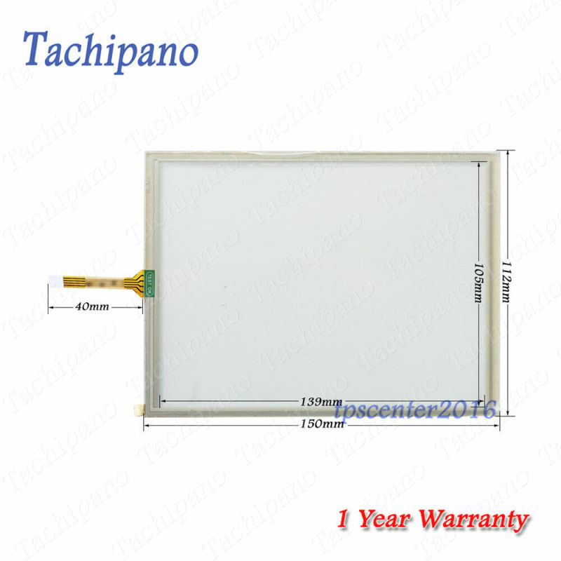 Touch screen panel glass for AB 2711P-T7C22D8S 4pin with Protective film overlay