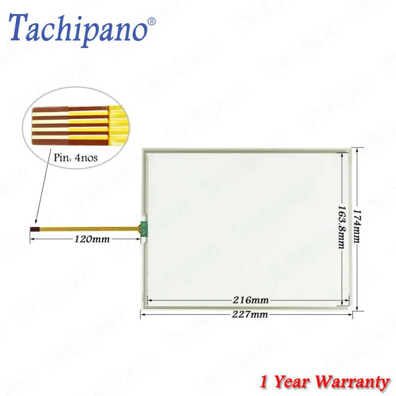 Touch screen panel glass for 2711R-T10T with Protective film overlay