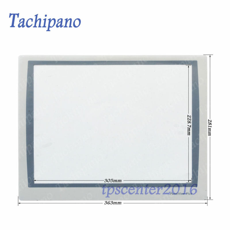 Touch screen panel glass for AB 2711P-T15C22D9P 2711P-T15C22D9P-B with Protective film overlay