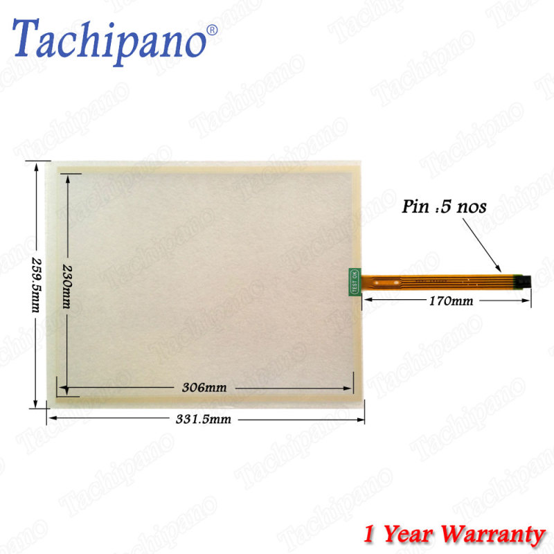 Touch screen for 6AV7462-6AA41-0BJ0 6AV7 462-6AA41-0BJ0 PANEL PC 15'' Panel glass with Protective film