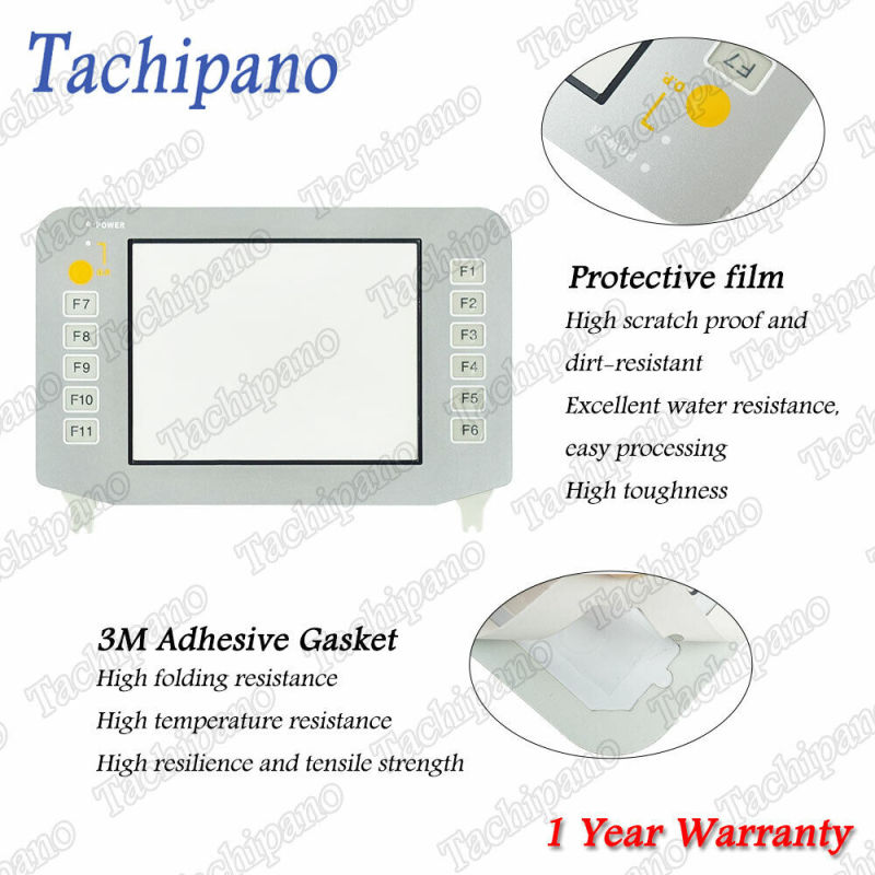 Touch screen panel glass digitized for Pro-face 3610005-01 3610005-02 3610005-03 with Protective film overlay + keypad switch keyboard