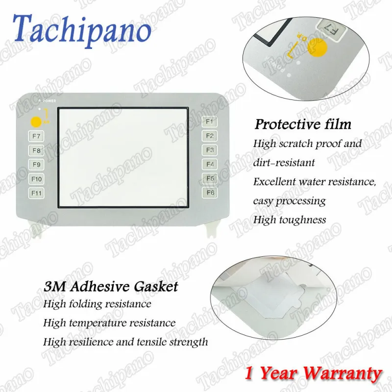 Touch screen panel glass digitized for Pro-face 3610005-01 3610005-02 3610005-03 with Protective film overlay + keypad switch keyboard