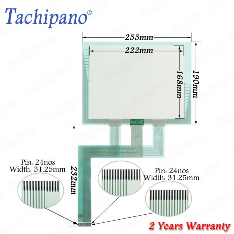 Touch Screen for Pro-face GP570-BG11-24V GP570-LG21-24V GP570-SC11 Touch panel glass + Front Overlay