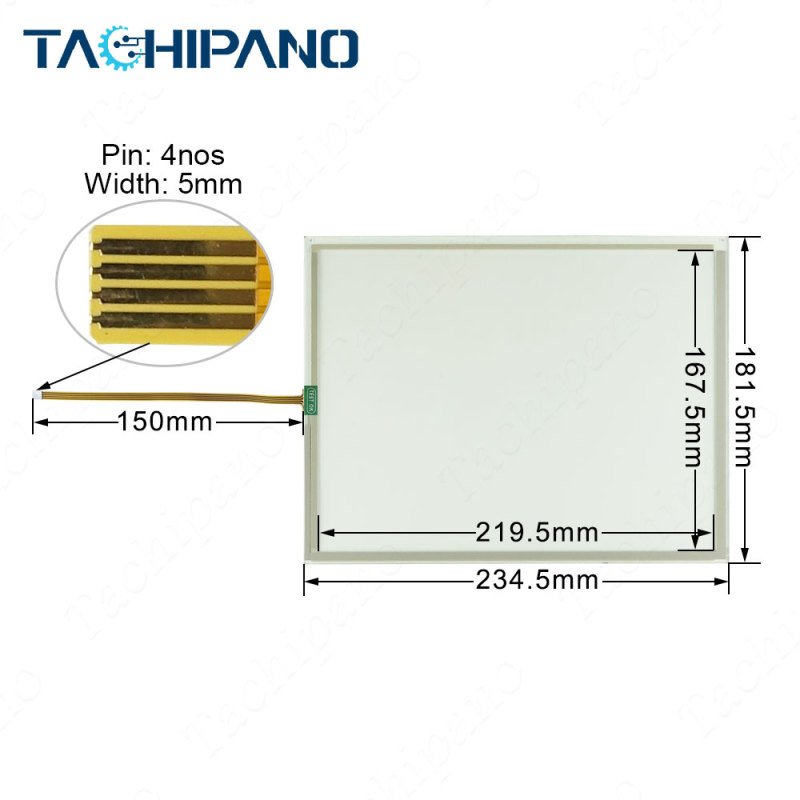 Touch screen glass panel for 6AV6545-0CC10-0AX0 6AV6 545-0CC10-0AX0 Simens TP 270 10" Panel Glass with Protective film