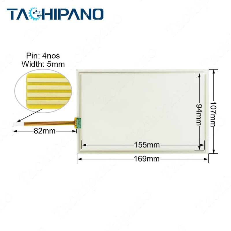 Touch screen glass panel for 6AV7881-1AF00-2BC0 6AV7 881-1AF00-2BC0 Siemens IPC277D 7" Panel Glass with Protective film, LCD screen